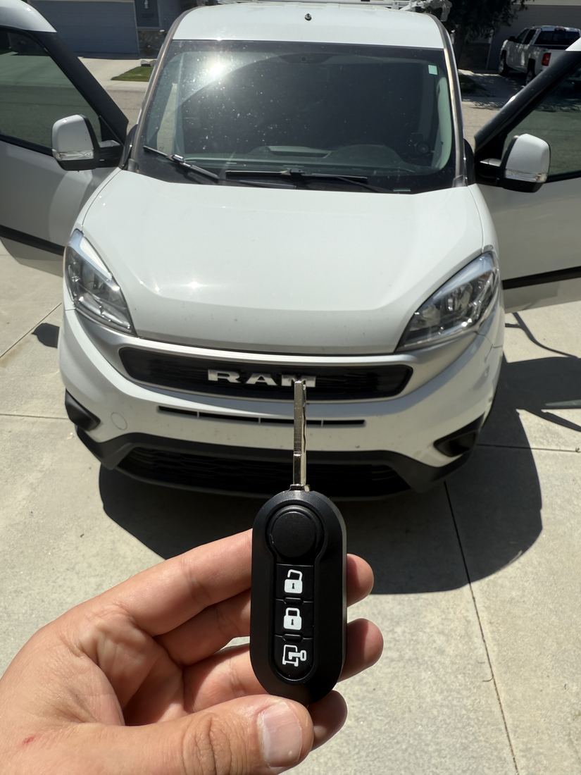 Ram ProMaster flip key cut and programmed in the Treasure Valley