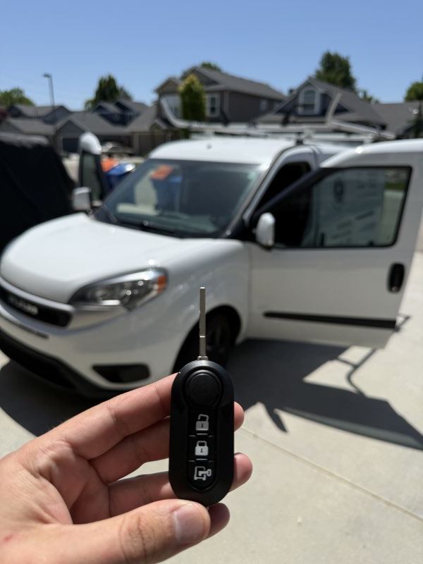 Ram ProMaster van key fob replaced for a Boise work vehicle
